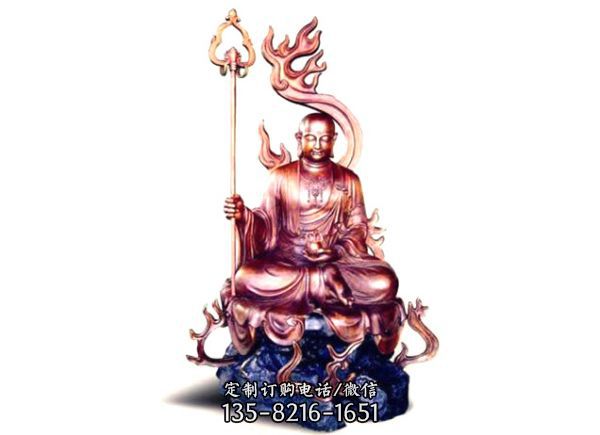 菩薩佛像寺廟不銹鋼仿銅地藏王雕塑