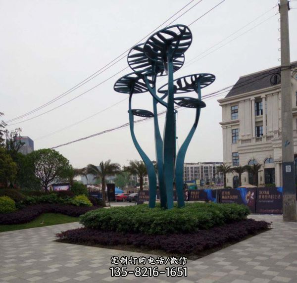 旅游景區(qū)創(chuàng)意不銹鋼抽象樹雕塑