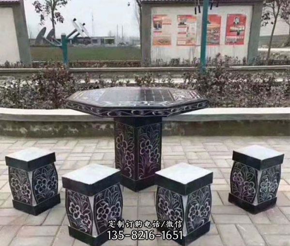 景區景觀棱形仿古石桌凳