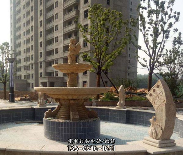 醫院景觀大型歐式人物噴泉石雕
