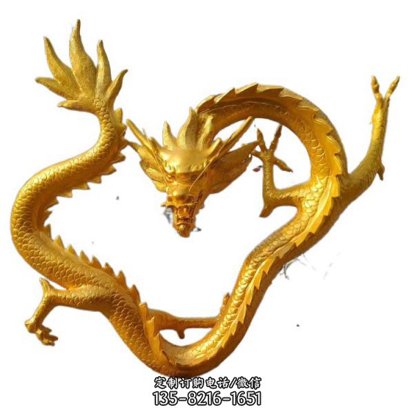 景區創意純金打造仿真龍雕塑