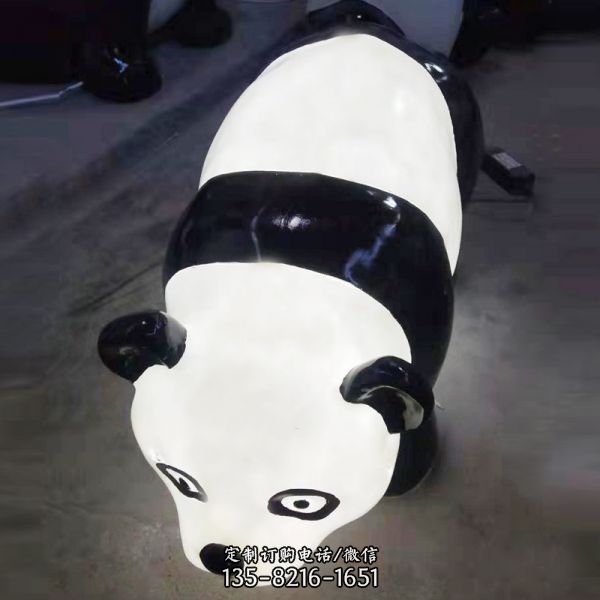 公園廣場學校小區發光照明玻璃鋼熊貓雕塑