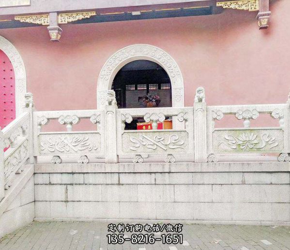 花崗巖景區(qū)寺院臺基防護欄桿雕塑