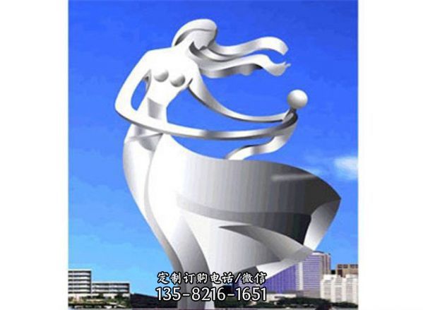 不銹鋼抽象母愛人物雕塑親情雕塑
