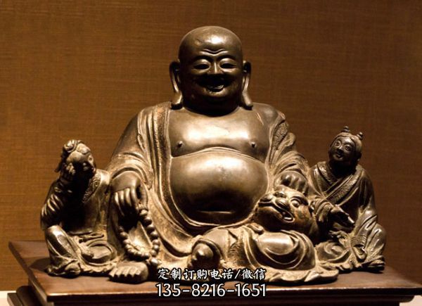 不銹鋼銅雕景區供奉菩薩彌勒佛雕塑