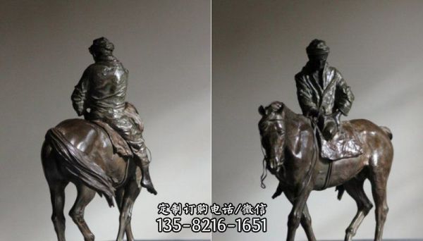 公園玻璃鋼少數民族騎馬雕塑