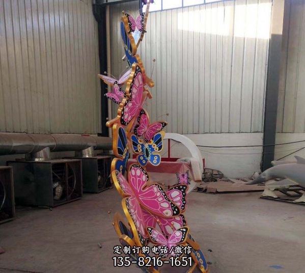 庭院玻璃鋼創意蝴蝶雕塑