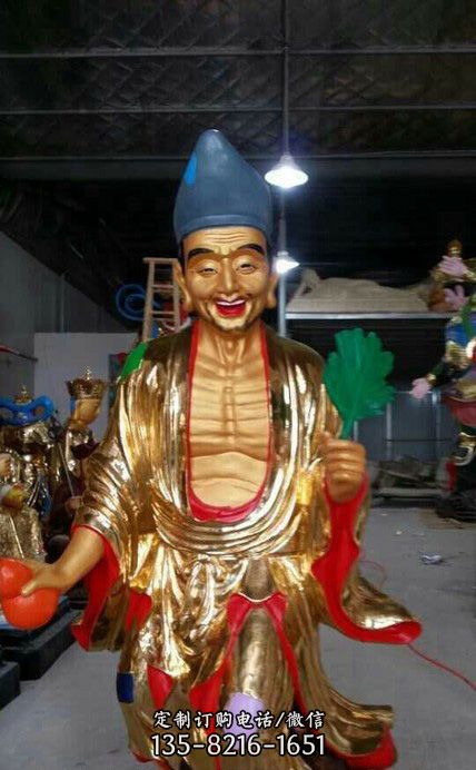 寺廟供奉神佛玻璃鋼濟公雕塑