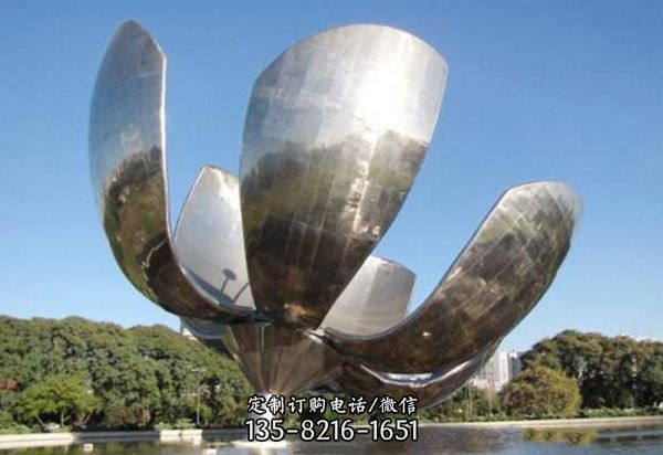 不銹鋼廣場(chǎng)大型花朵雕塑