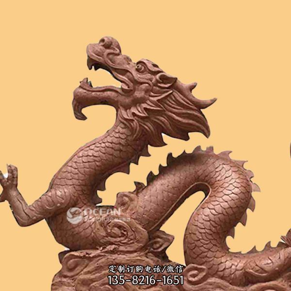戶外園林銅雕鳴叫的神獸龍龍雕塑