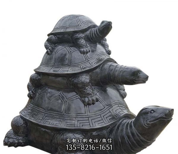 公園創意不銹鋼仿銅烏龜趴著烏龜雕塑