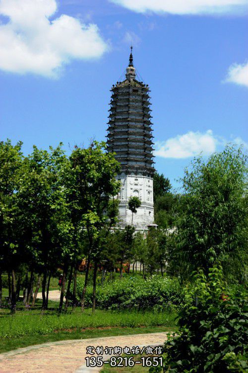 寺院景觀擺放佛塔仿古建筑