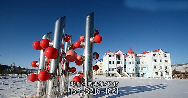 庭院校園抽象不銹鋼樹雕塑