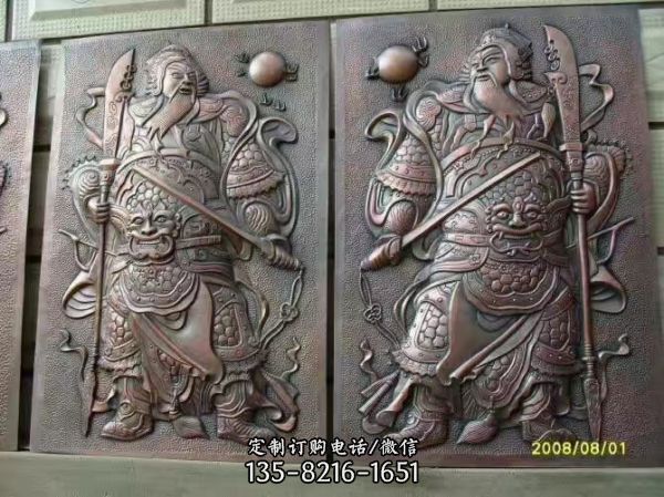 鍛銅門神浮雕壁畫
