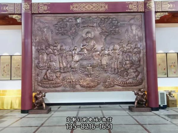 寺廟大型佛教主題文化浮雕墻