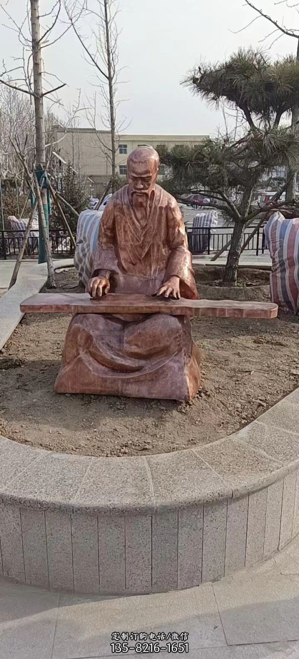 紫銅鍛造人物圓雕