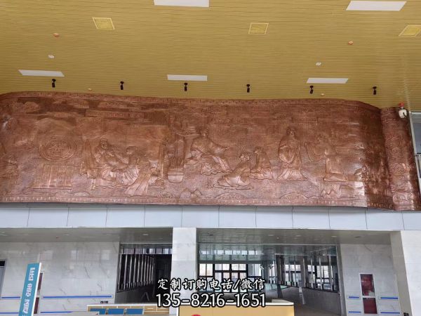 大型醫藥文化主題浮雕背景墻