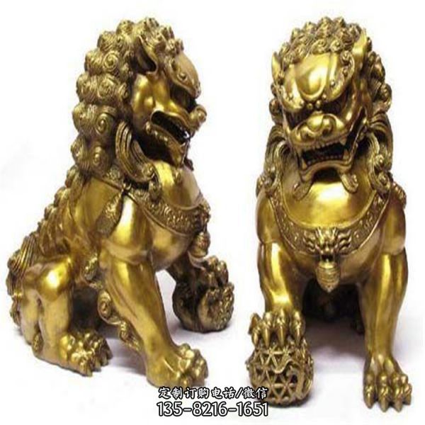 不銹鋼噴金烤漆創意浮雕獅子雕塑
