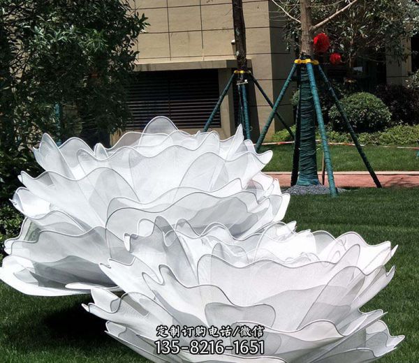 公園景區(qū)不銹鋼藝術(shù)仿真花朵雕塑