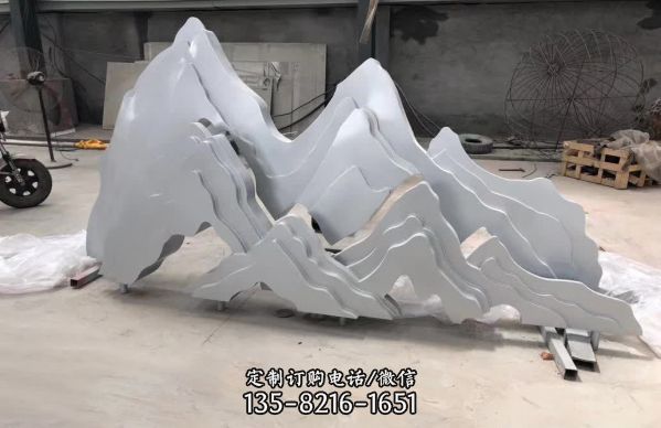 噴漆假山不銹鋼抽象雕塑