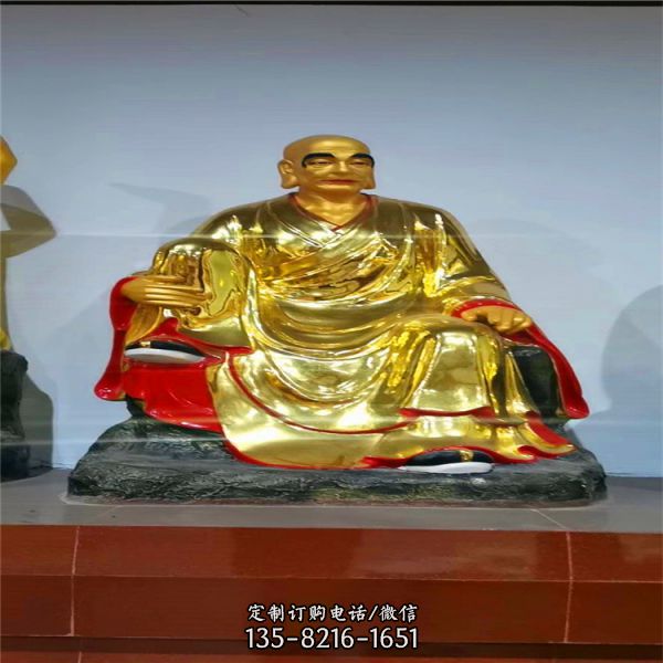 玻璃鋼彩繪寺廟景區(qū)供奉十八羅漢雕塑