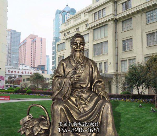 華佗古代名醫(yī)銅雕華佗雕塑