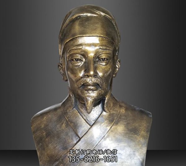 黃銅鑄造學校校園歷史名人白居易雕像