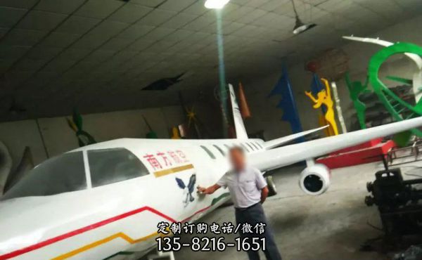 大型戶外仿真飛機(jī)彩繪玻璃鋼飛機(jī)雕塑