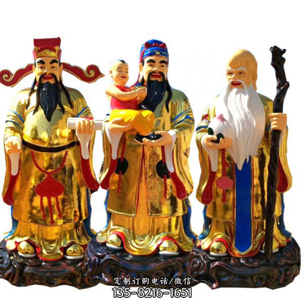 大型仿真人物景觀景區(qū)寺廟福祿壽雕塑