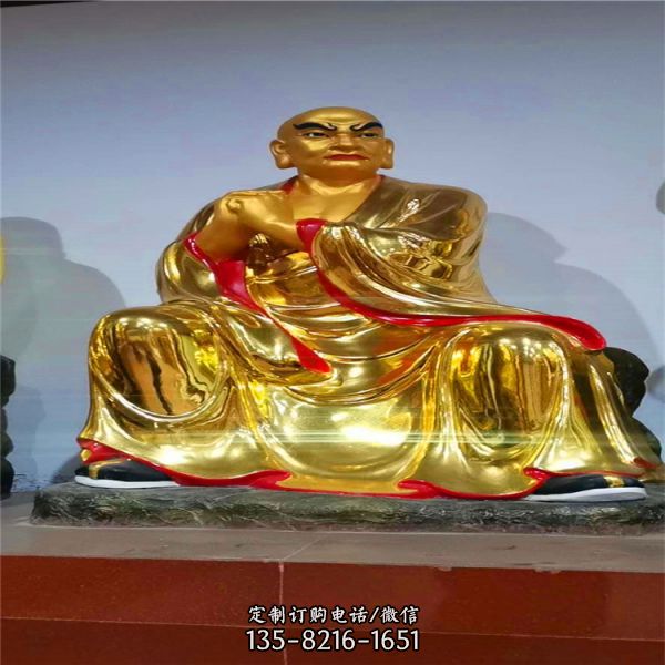 玻璃鋼彩繪大型景觀寺廟供奉十八羅漢雕塑