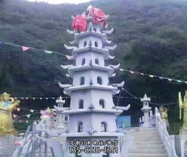 園林景觀大理石寶塔石雕