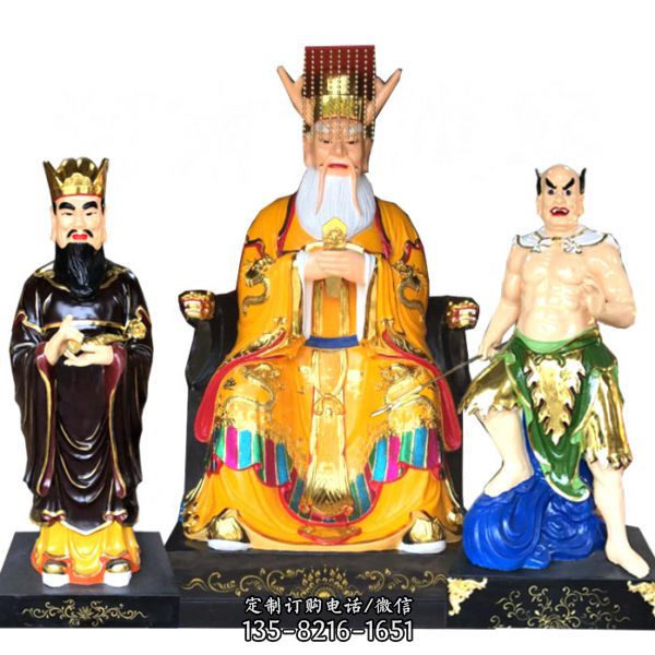 戶外景區大型玻璃鋼供奉神佛像龍王雕塑