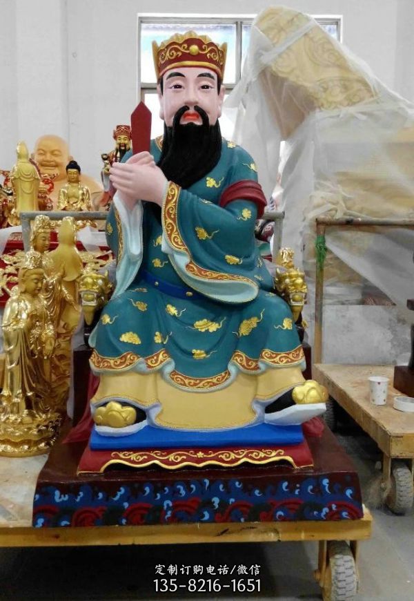 玻璃鋼彩繪神佛寺廟八大家族雕塑