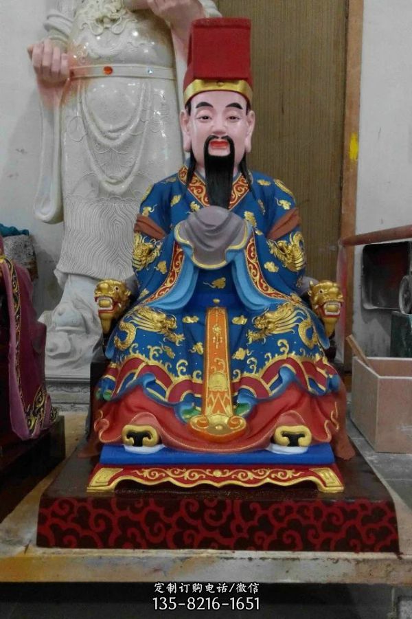 玻璃鋼彩繪室內供奉神佛八大家族雕塑