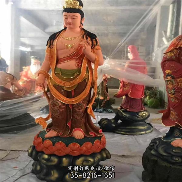 玻璃鋼彩繪寺廟供奉菩薩觀音雕塑