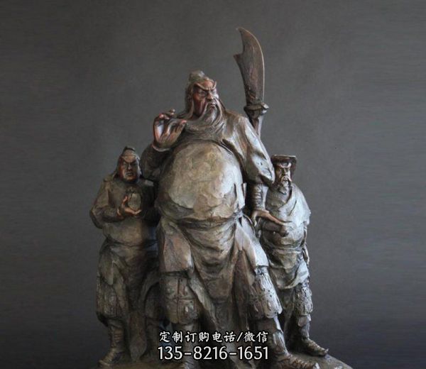 戶外景區大型仿古做舊佛像景觀關公雕塑