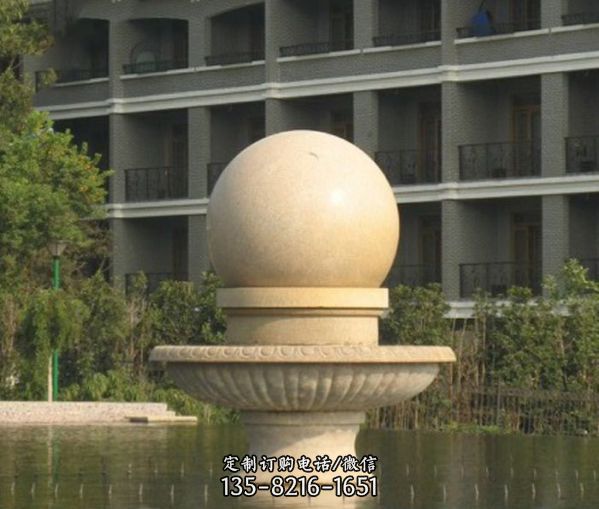 公園景觀小型風水球噴泉石雕
