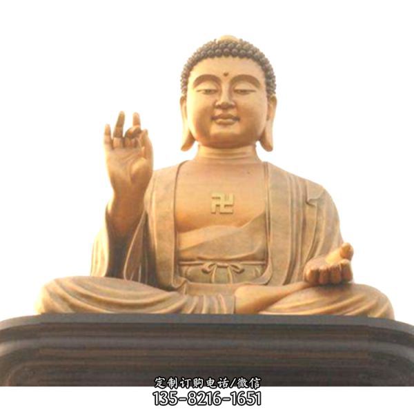 戶外大型不銹鋼噴漆釋迦牟尼如來佛祖雕塑