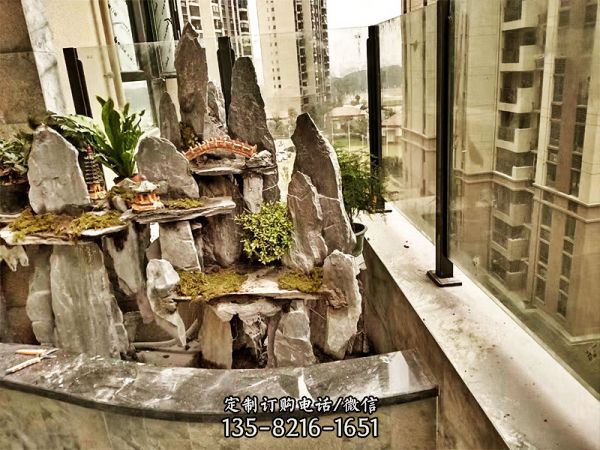 陽(yáng)臺(tái)平臺(tái)假山流水景觀
