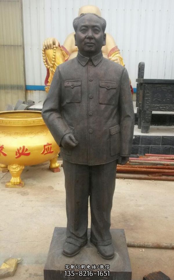 校園毛主席偉人銅雕毛澤東雕塑