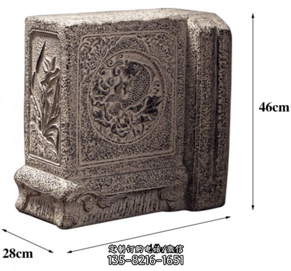 仿石雕石鼓門墩抱鼓石一對(duì)家用仿古庭院鎮(zhèn)宅門口石墩擺件
