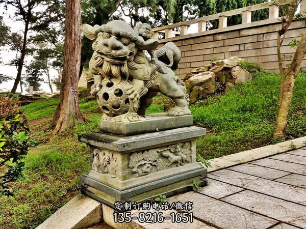 戶外庭院大理石青石石雕仿古做舊麒麟雕塑