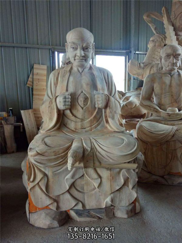 寺廟大型石雕供奉佛像十八羅漢雕塑