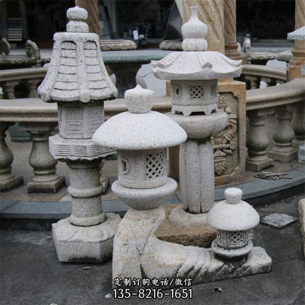 庭院景觀石燈籠藝術(shù)設(shè)計(jì)幾何石雕工藝品擺件