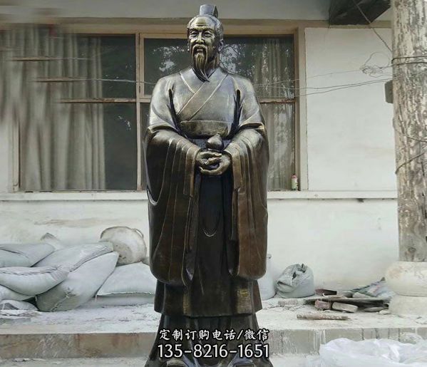 廣場銅雕古代名人扁鵲雕塑