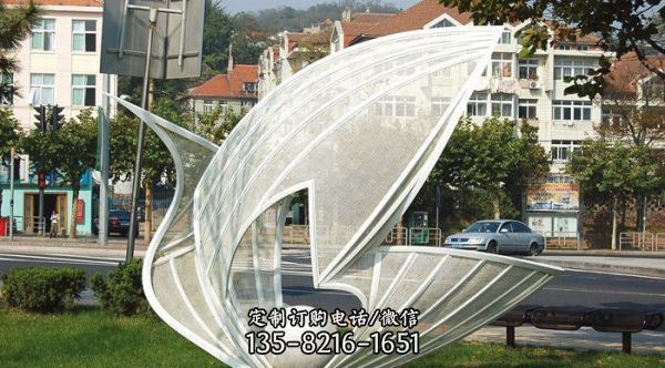 別墅城市創意抽象鏤空鐵藝天鵝雕塑