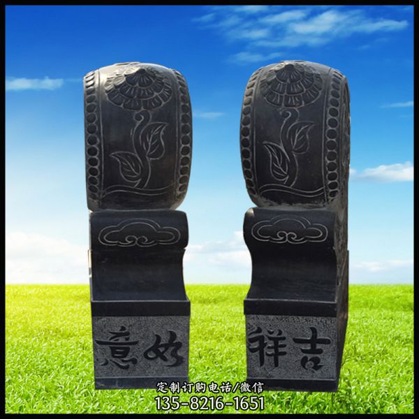 仿古青石吉祥如意中式別墅門前擺件