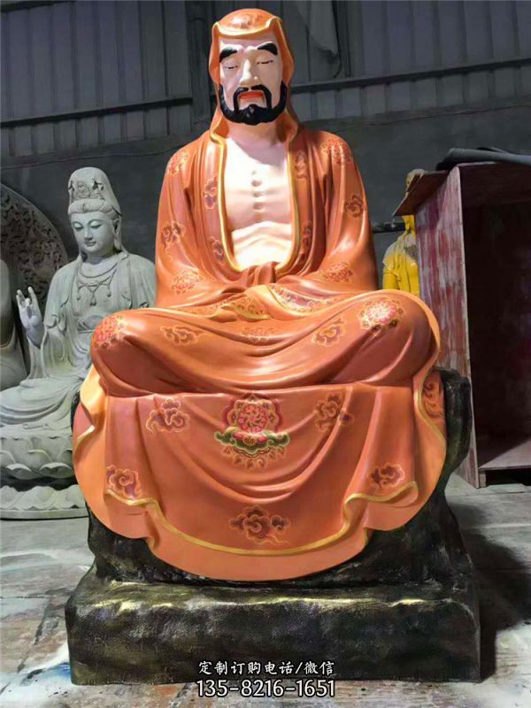玻璃鋼彩繪景區寺廟大型景觀十八羅漢雕塑