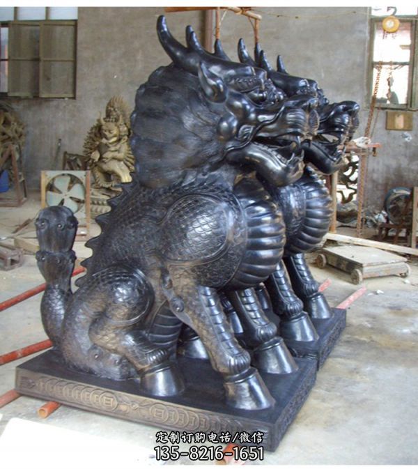 戶(hù)外庭院玻璃鋼大型仿真動(dòng)物景觀(guān)神獸麒麟雕塑