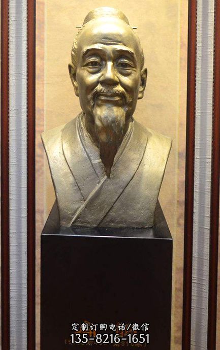 名醫(yī)半身銅雕胸像景區(qū)扁鵲雕塑